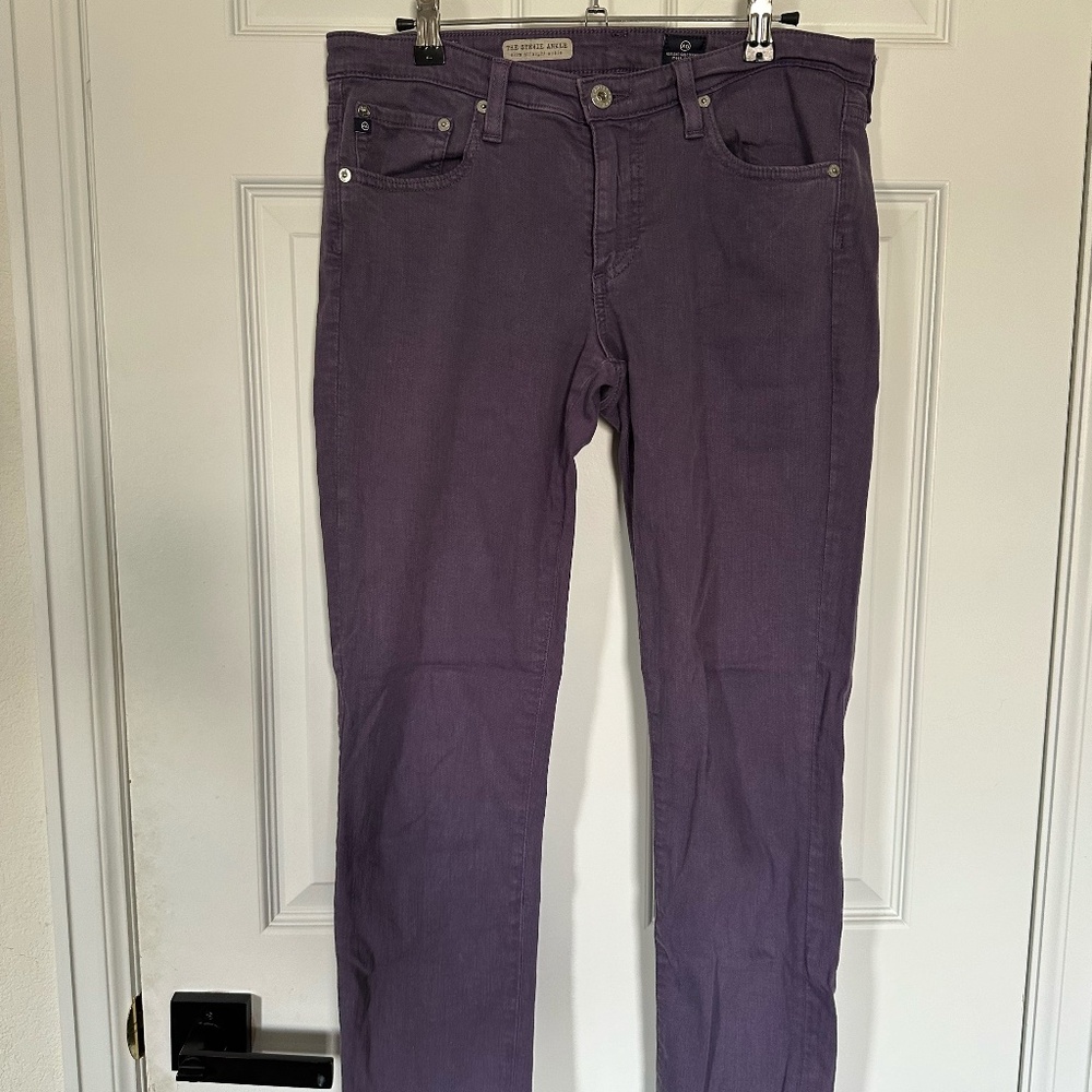 AG Stevie ankle purple jeans